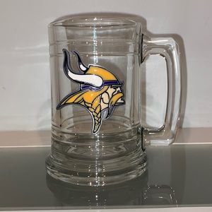 NFL Drinkware Collectible Minnesota Vikings Beer Mug-Metal Emblem